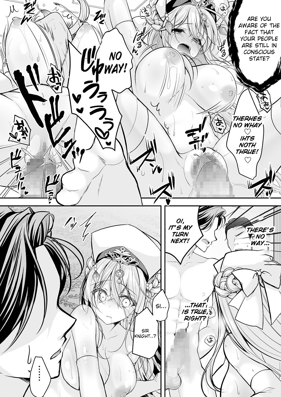 Hentai Manga Comic-Isekai Gangrape ~brainwashed saint is happy to change her job to become a meat toilet~-Read-49